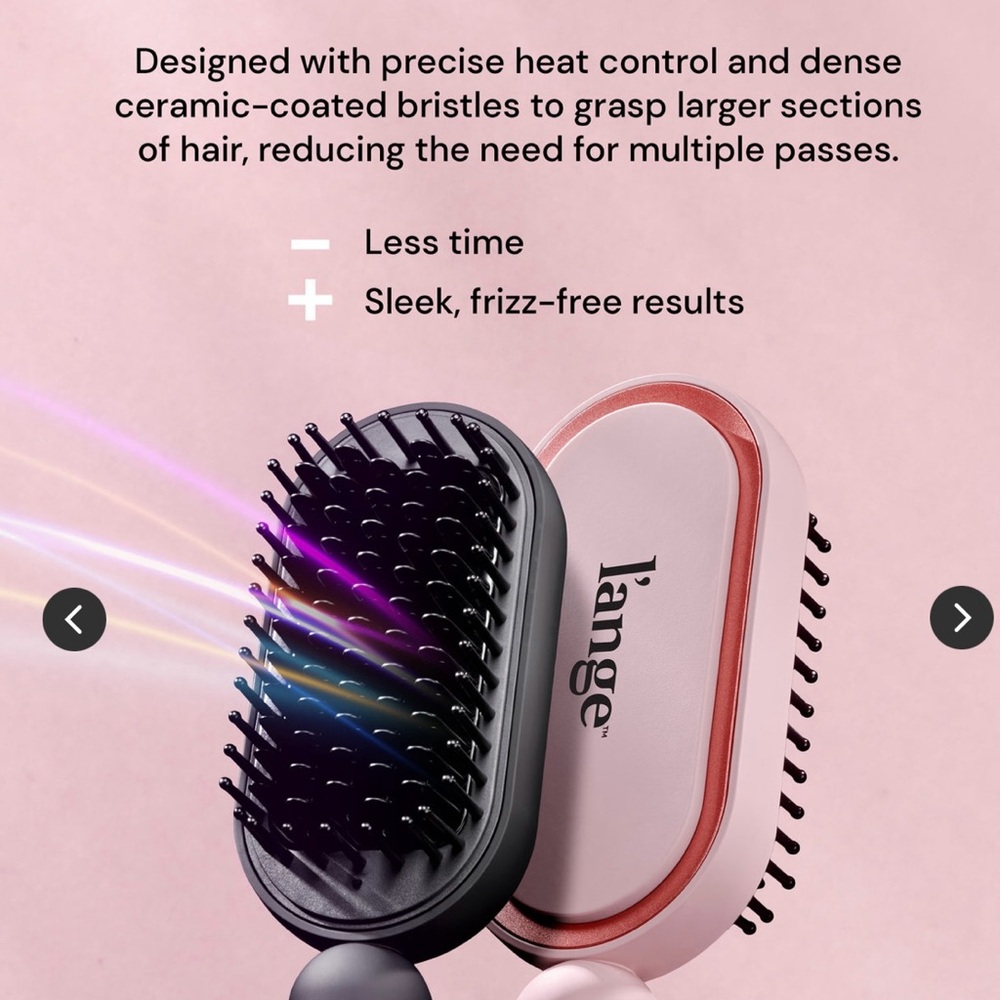 L'ange Black Mane Pass 2-in-1 Straightening Brush - Picture 6 of 6